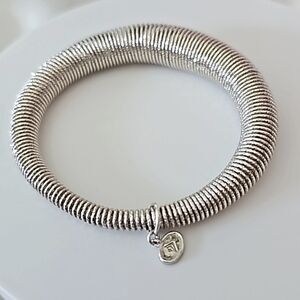 Silpada  B3208 Brio Stetch 925 Sterling  Silver  Diamond  Cut Bracelet. …